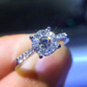 ENGAGEMENT JEWELRY FOUR CLAW ZIRCON FASHION S